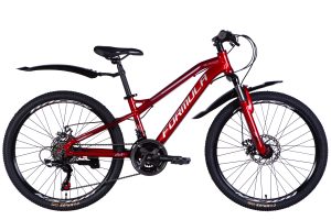 Велосипед Formula BLACKWOOD 1.0 DD AL 24", рама 12,5", 2025, червоно-сріблястий