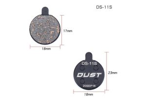 Колодки гальмівні під диск DUST DS-11S, для Alhonga, ZOOM DB250/350/450/550, напівметал